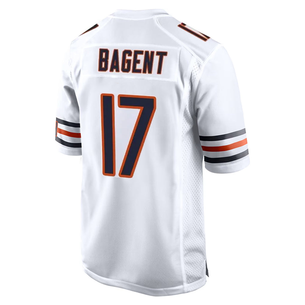 Tlead C.Bears #17 Tyson Bagent Player White Home Game Stitched Jerseys