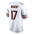 Tlead C.Bears #17 Tyson Bagent Player White Home Game Stitched Jerseys