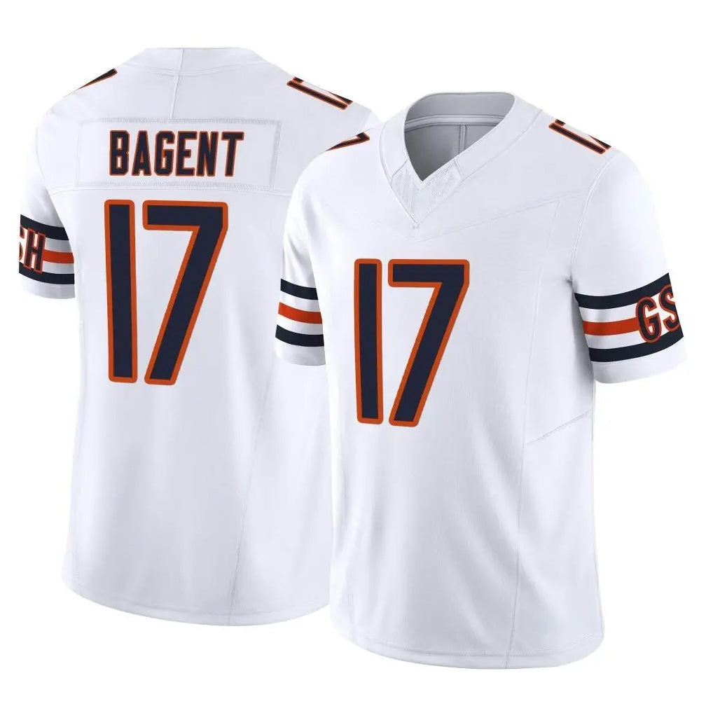 Tlead C.Bears #17 Tyson Bagent Player White Vapor F.U.S.E. Limited Home Game Stitched Jerseys