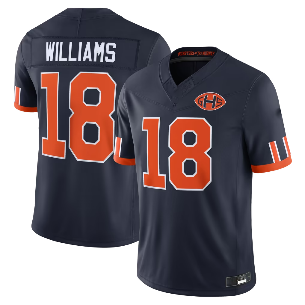 Tlead C.Bears #18 Caleb Williams Navy 2026 Rivalries Collection Limited Stitched Jerseys