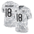 Tlead C.Bears #18 Caleb Williams Player Arctic Camo Salute to Service Limited Stitched Jerseys