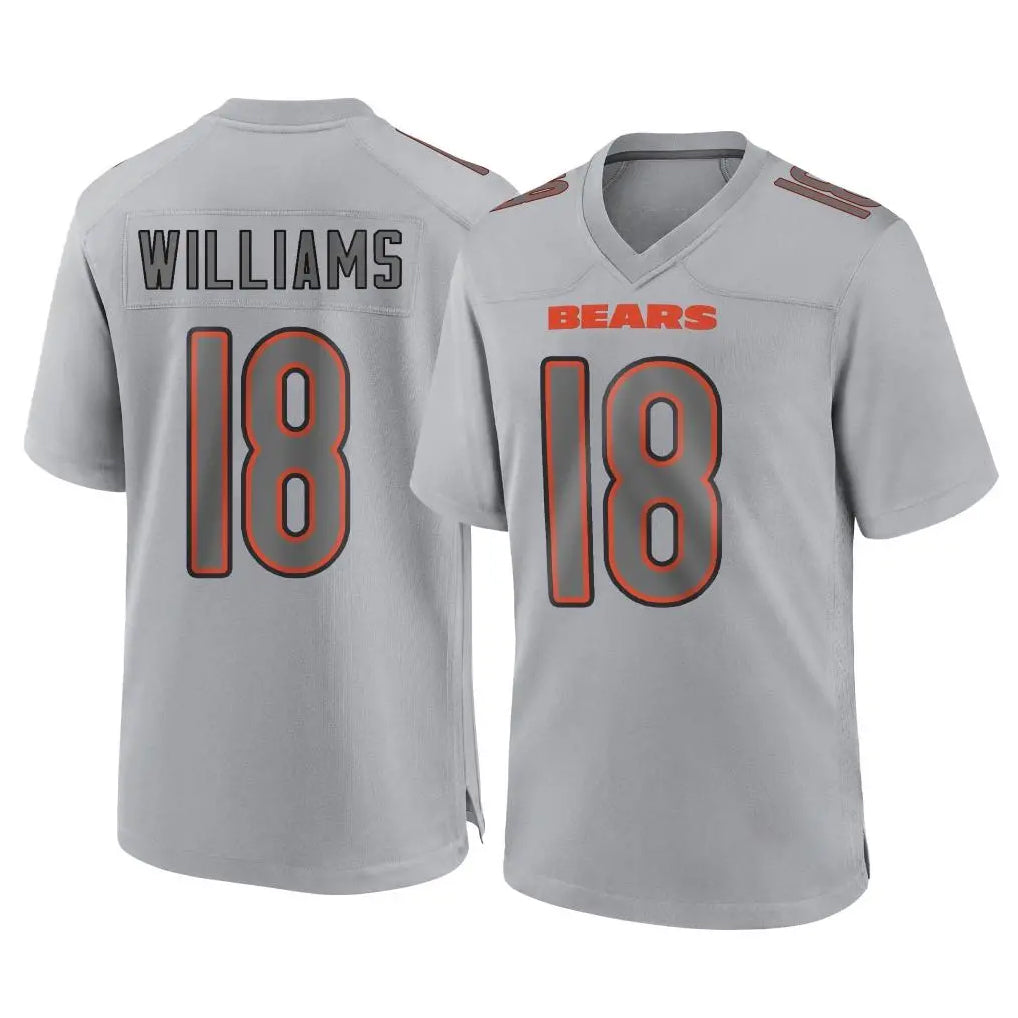 Tlead C.Bears #18 Caleb Williams Player Gray Atmosphere Fashion Game Stitched Jerseys