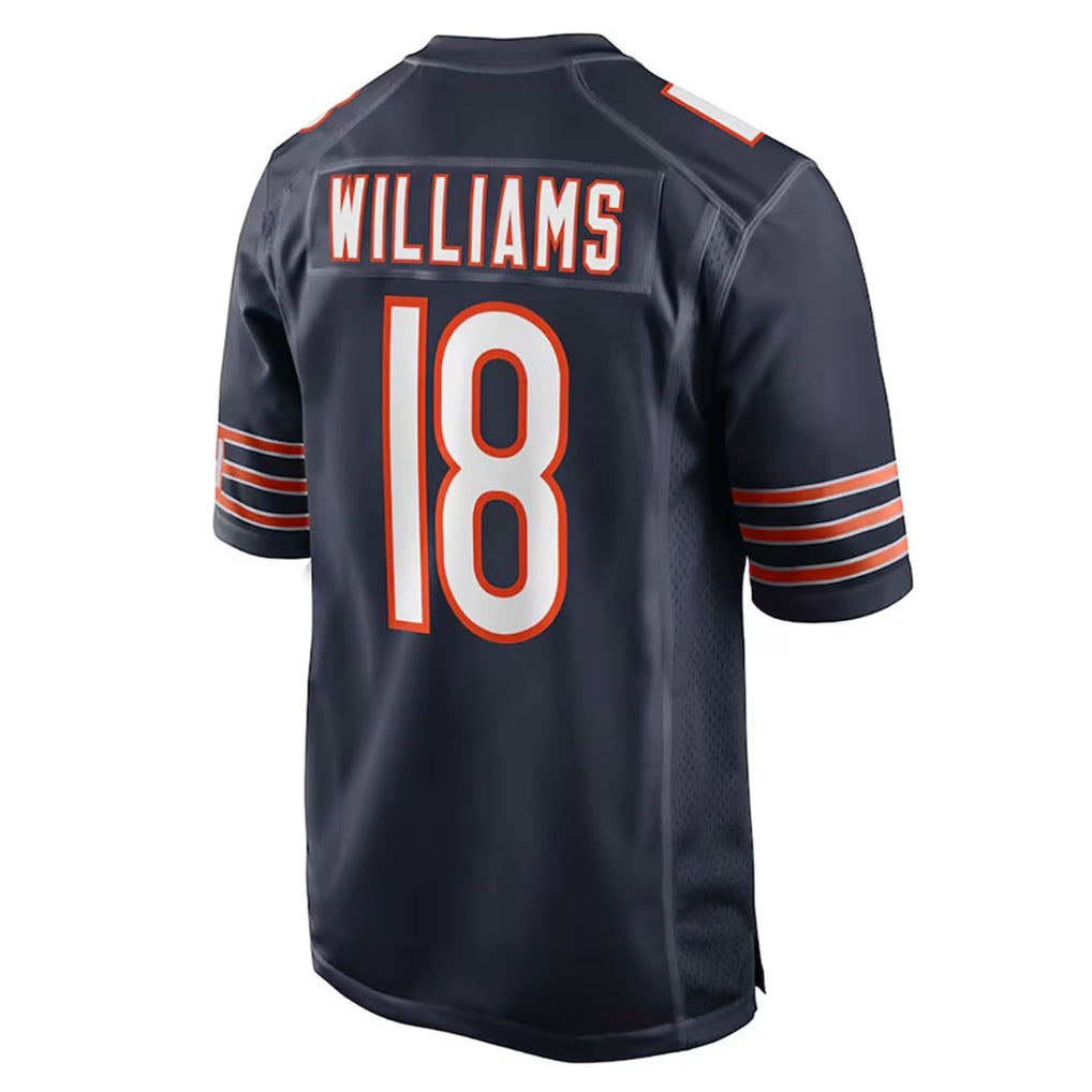 Tlead C.Bears #18 Caleb Williams Player Navy Home Game Stitched Jerseys