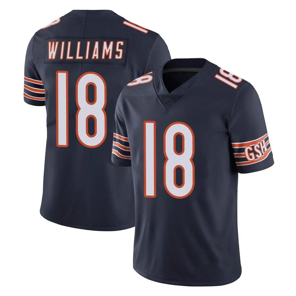 Tlead C.Bears #18 Caleb Williams Player Navy Vapor Untouchable Limited Home Game Stitched Jerseys