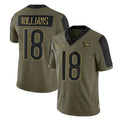 Tlead C.Bears #18 Caleb Williams Player Olive Salute to Service Limited Stitched Jerseys