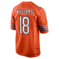 Tlead C.Bears #18 Caleb Williams Player Orange Home Game Stitched Jerseys