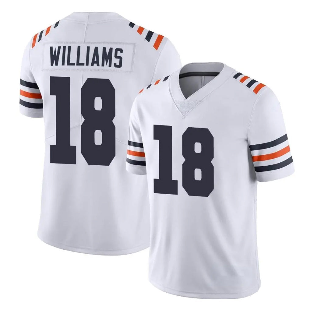 Tlead C.Bears #18 Caleb Williams Player White Classic Vapor Limited Home Game Stitched Jerseys