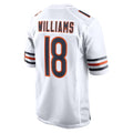 Tlead C.Bears #18 Caleb Williams Player White Home Game Stitched Jerseys