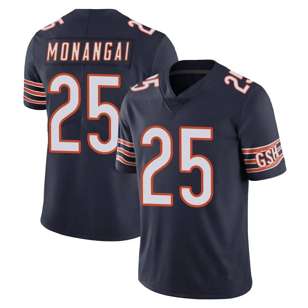 Tlead C.Bears #25 Kyle Monangai Player Navy Vapor Untouchable Limited Home Game Stitched Jerseys