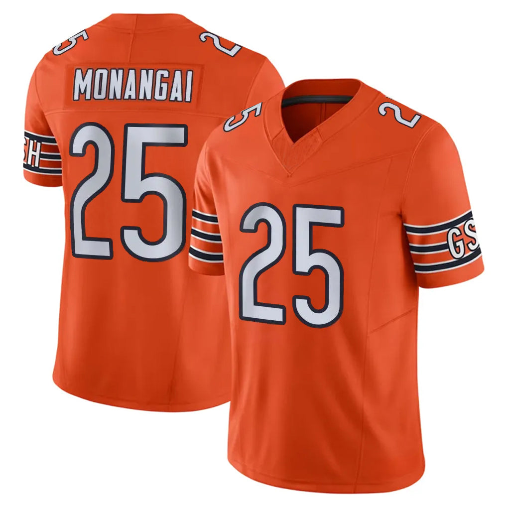 Tlead C.Bears #25 Kyle Monangai Player Orange Vapor F.U.S.E. Limited Home Game Stitched Jerseys