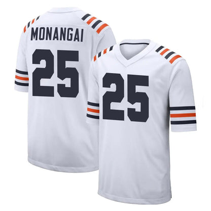 Tlead C.Bears #25 Kyle Monangai Player White Classic Home Game Stitched Jerseys
