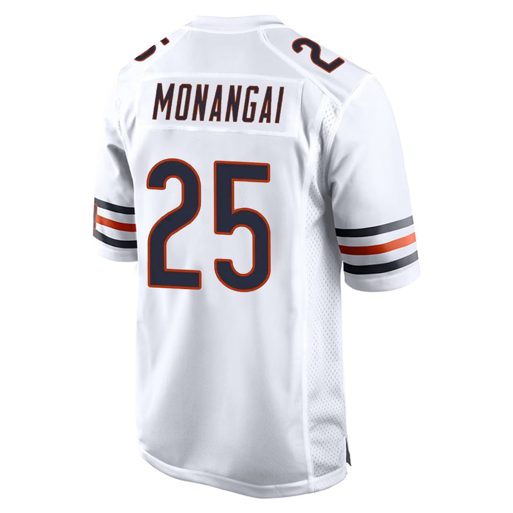 Tlead C.Bears #25 Kyle Monangai Player White Home Game Stitched Jerseys