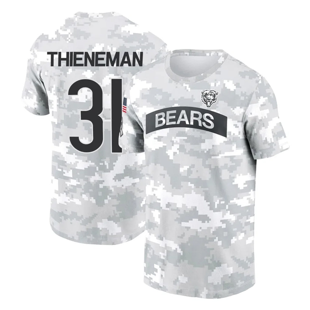Tlead C.Bears #31 Dillon Thieneman Player Arctic Camo Salute to Service Performance T-Shirt Limited Stitched Jerseys
