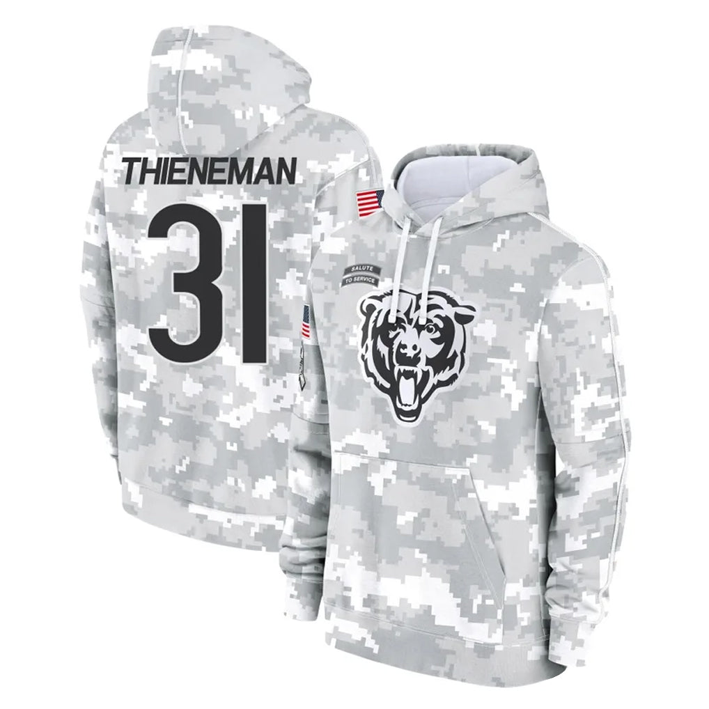 Tlead C.Bears #31 Dillon Thieneman Player Arctic Camo Salute to Service Pullover Hoodies Limited Stitched Jerseys