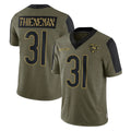 Tlead C.Bears #31 Dillon Thieneman Player Olive Salute to Service Limited Stitched Jerseys