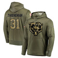 Tlead C.Bears #31 Dillon Thieneman Player Olive Salute to Service Pullover Hoodies Home Game Stitched Jerseys