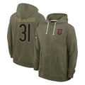 Tlead C.Bears #31 Dillon Thieneman Player Olive Salute to Service Pullover Hoodies Limited Stitched Jerseys