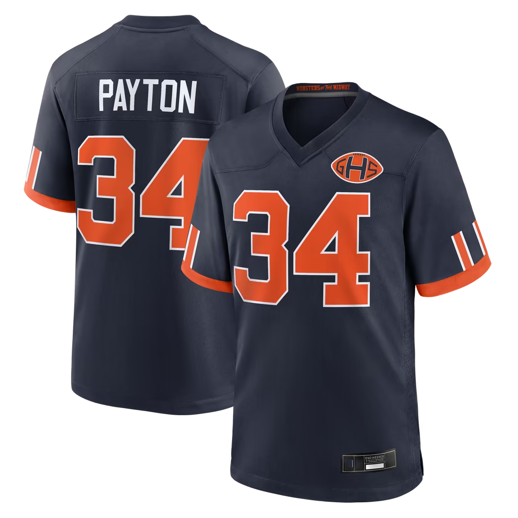 Tlead C.Bears #34 Walter Payton Navy 2026 Rivalries Collection Game Stitched Jerseys
