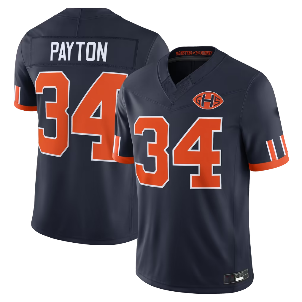 Tlead C.Bears #34 Walter Payton Navy 2026 Rivalries Collection Limited Stitched Jerseys