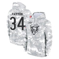 Tlead C.Bears #34 Walter Payton Player Arctic Camo Salute to Service Pullover Hoodies Limited Stitched Jerseys