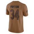 Tlead C.Bears #34 Walter Payton Player Brown Salute To Service Limited Stitched Jerseys