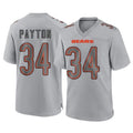 Tlead C.Bears #34 Walter Payton Player Gray Atmosphere Fashion Game Stitched Jerseys