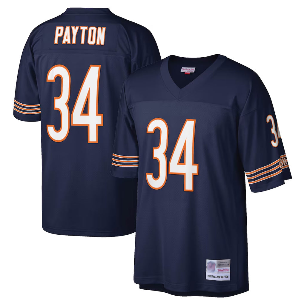 Tlead C.Bears #34 Walter Payton Player Navy Mitchell & Ness Legacy Replica Stitched Jerseys
