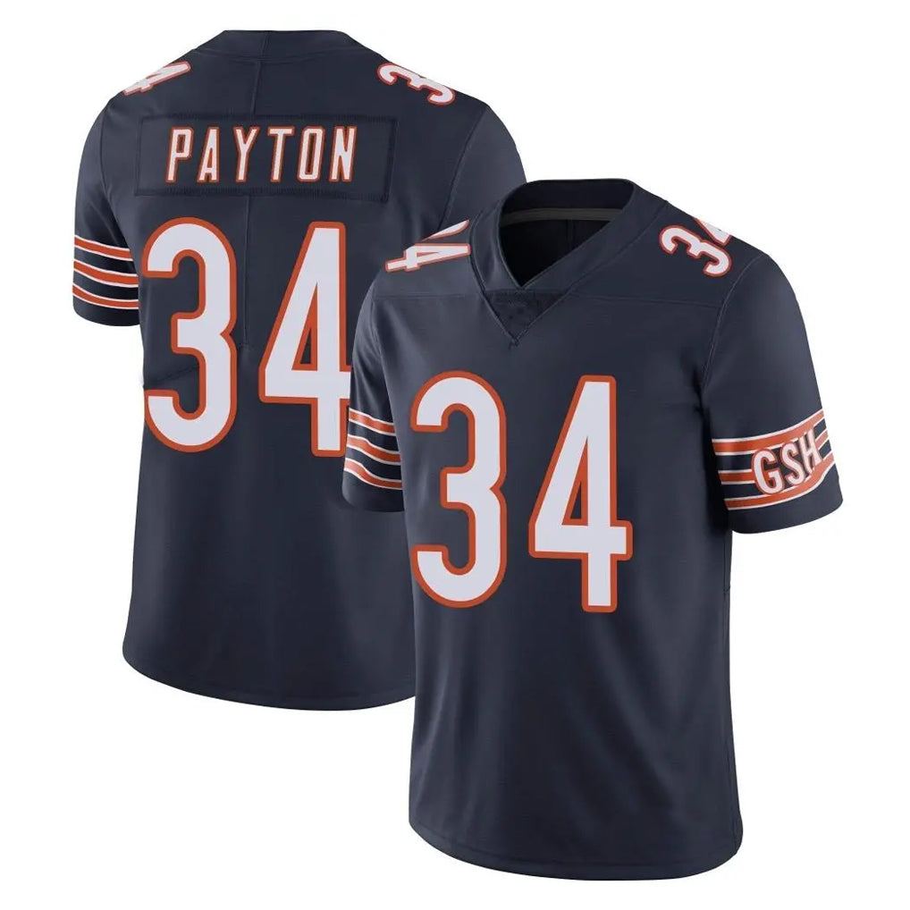 Tlead C.Bears #34 Walter Payton Player Navy Vapor Untouchable Limited Home Game Stitched Jerseys