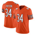 Tlead C.Bears #34 Walter Payton Player Orange Vapor F.U.S.E. Limited Home Game Stitched Jerseys