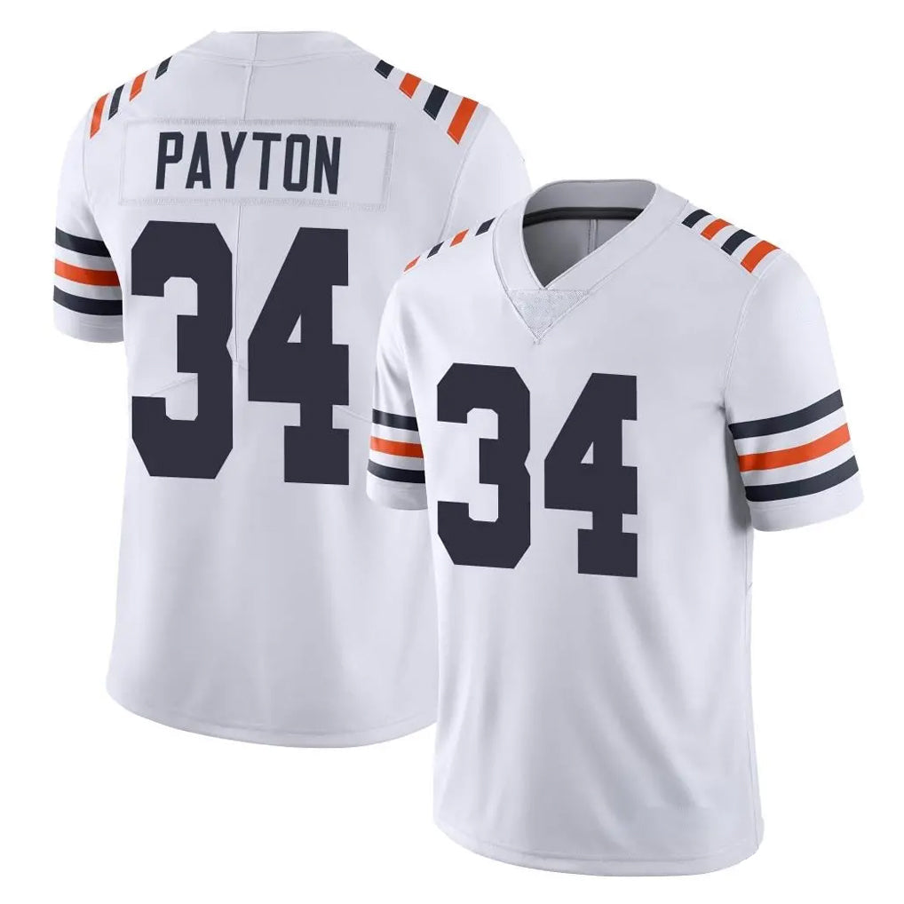 Tlead C.Bears #34 Walter Payton Player White Classic Vapor Limited Home Game Stitched Jerseys