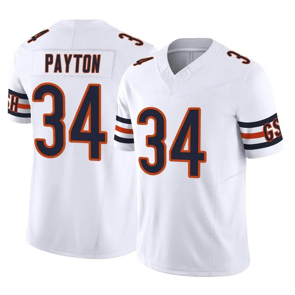Tlead C.Bears #34 Walter Payton Player White Vapor F.U.S.E. Limited Home Game Stitched Jerseys