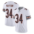 Tlead C.Bears #34 Walter Payton Player White Vapor Untouchable Limited Home Game Stitched Jerseys