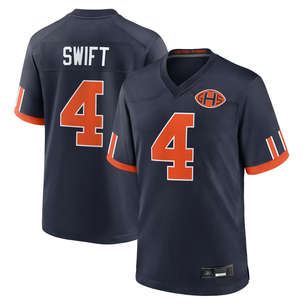 Tlead C.Bears #4 D'Andre Swift Navy 2026 Rivalries Collection Game Stitched Jerseys