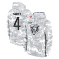 Tlead C.Bears #4 D'Andre Swift Player Arctic Camo Salute to Service Pullover Hoodies Limited Stitched Jerseys