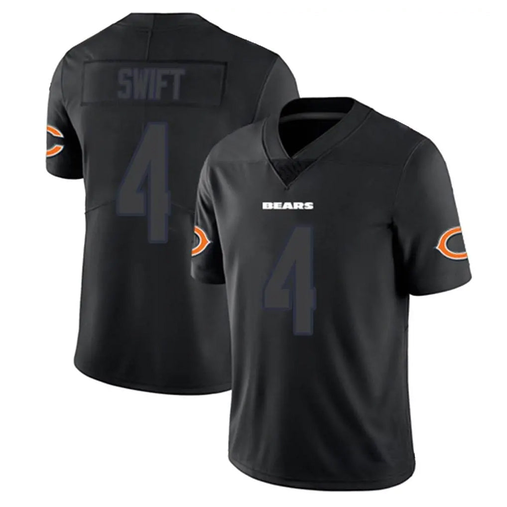 Tlead C.Bears #4 D'Andre Swift Player Black Impact Limited Game Stitched Jerseys