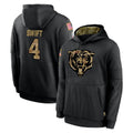 Tlead C.Bears #4 D'Andre Swift Player Black Salute to Service Pullover Hoodies Limited Stitched Jerseys