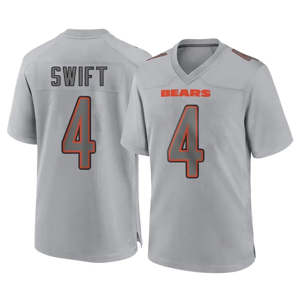Tlead C.Bears #4 D'Andre Swift Player Gray Atmosphere Fashion Game Stitched Jerseys