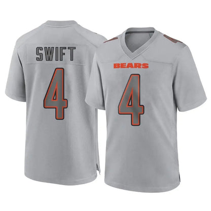 Tlead C.Bears #4 D'Andre Swift Player Gray Atmosphere Fashion Game Stitched Jerseys