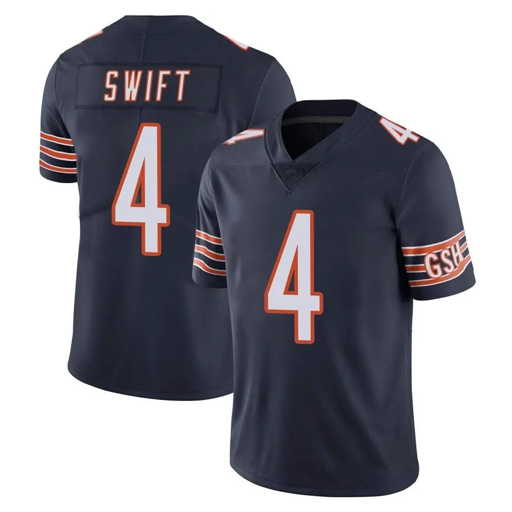 Tlead C.Bears #4 D'Andre Swift Player Navy Vapor Untouchable Limited Home Game Stitched Jerseys