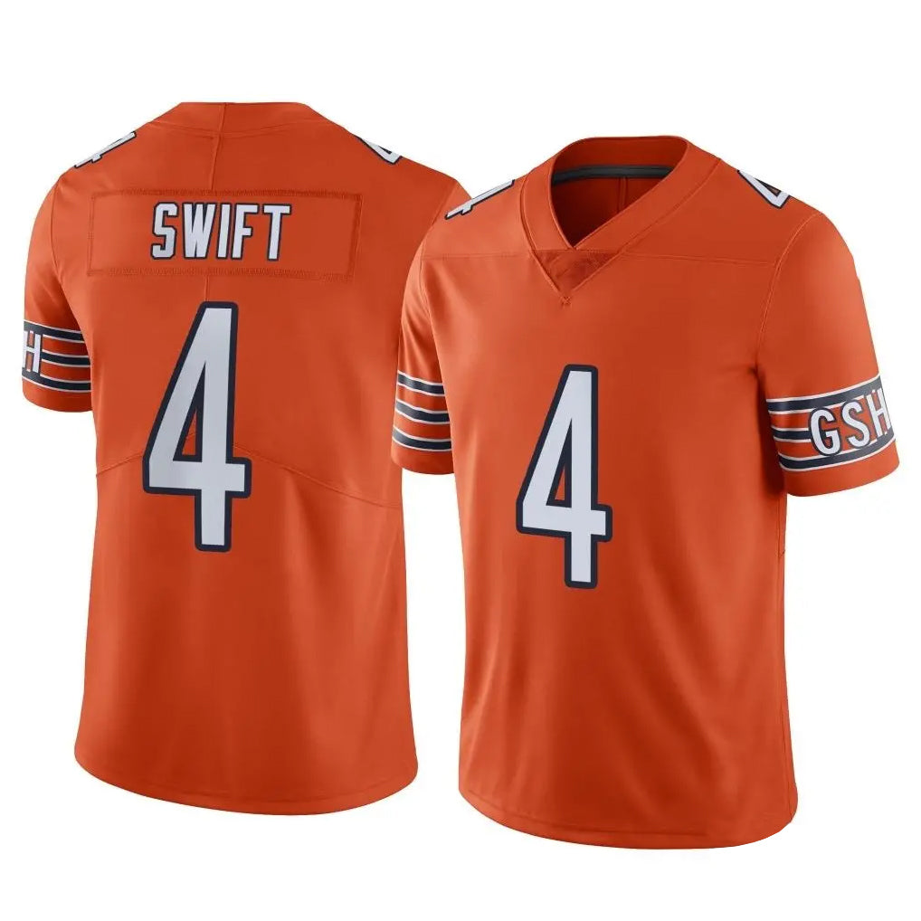Tlead C.Bears #4 D'Andre Swift Player Orange Alternate Vapor Limited Home Game Stitched Jerseys