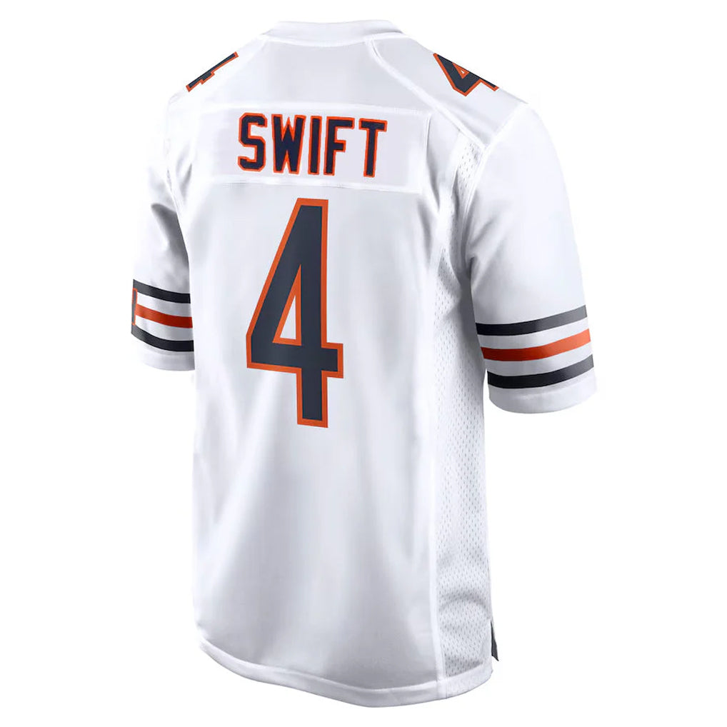 Tlead C.Bears #4 D'Andre Swift Player White Home Game Stitched Jerseys