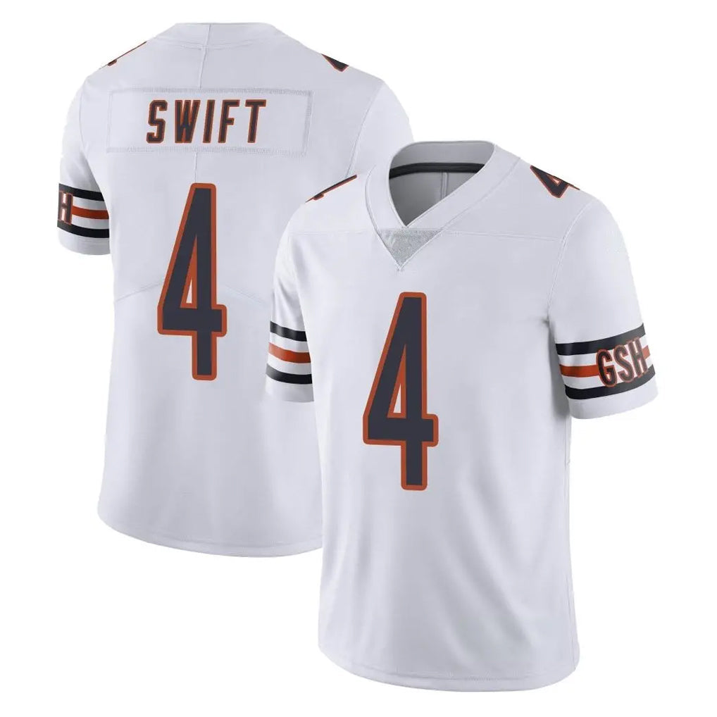 Tlead C.Bears #4 D'Andre Swift Player White Vapor Untouchable Limited Home Game Stitched Jerseys
