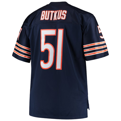 Tlead C.Bears #51 Dick Butkus Mitchell & Ness Navy Big & Tall 1966 Retired Player Replica Jersey