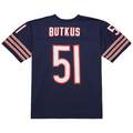 Tlead C.Bears #51 Dick Butkus Mitchell & Ness Navy Legacy Replica Stitched Puhic Jersey