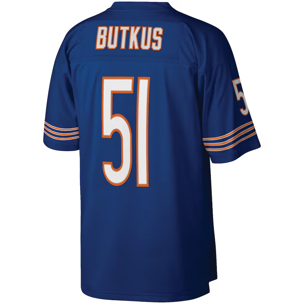 Tlead C.Bears #51 Dick Butkus Mitchell & Ness Navy Retired Player Legacy Replica Stitched Puhic Jersey