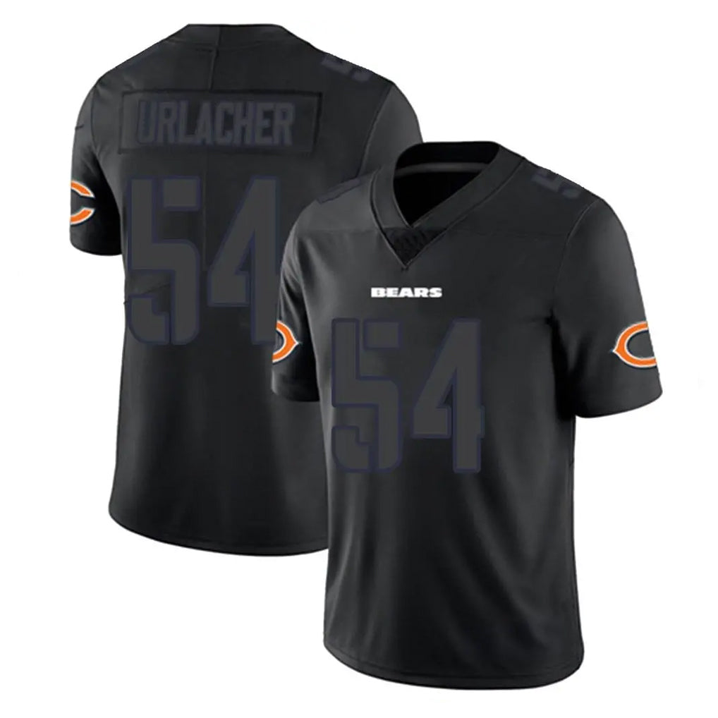 Tlead C.Bears #54 Brian Urlacher Player Black Impact Limited Game Stitched Jerseys
