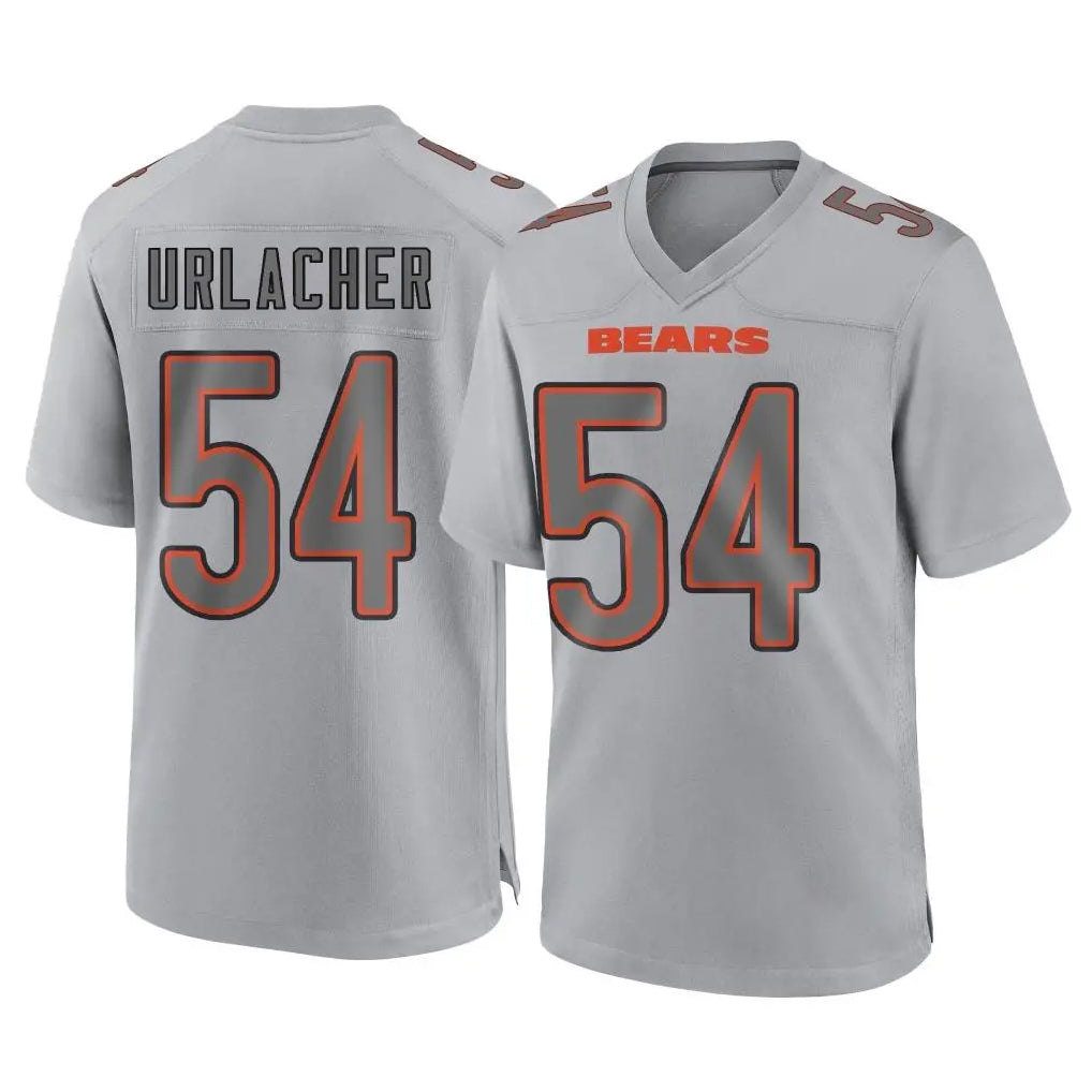 Tlead C.Bears #54 Brian Urlacher Player Gray Atmosphere Fashion Game Stitched Jerseys