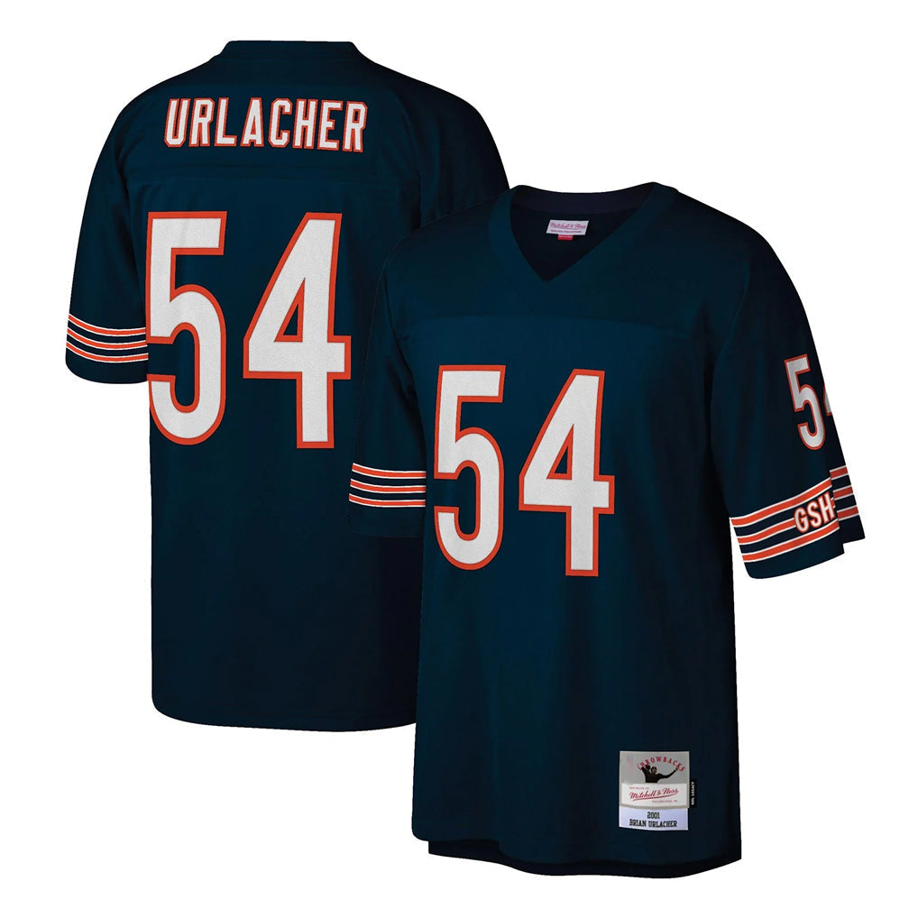 Tlead C.Bears #54 Brian Urlacher Player Navy Mitchell & Ness Legacy Replica Stitched Jerseys