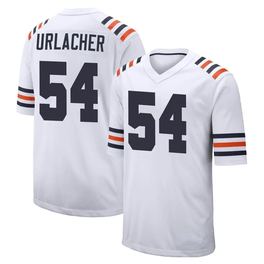Tlead C.Bears #54 Brian Urlacher Player White Classic Home Game Stitched Jerseys