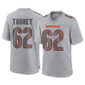 Tlead C.Bears #62 Joe Thuney Player Gray Atmosphere Fashion Game Stitched Jerseys